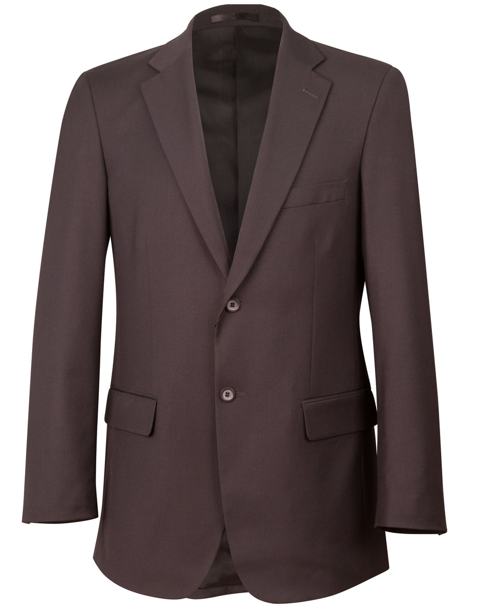 BENCHMARK Men's Wool Blend Stretch Two Buttons Jacket M9100