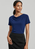 Ladies Ava Drape Knit Top K625LS