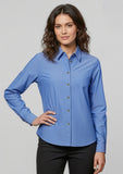 Ladies Wrinkle Free Chambray Long Sleeve Shirt LB6201