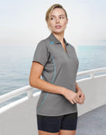 Ladies Sustainable Poly/cotton Contrast SS Polo