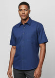 Mens Micro Check Short Sleeve Shirt SH817
