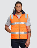 Unisex Hi Vis Hooded Puffer Vest SW93