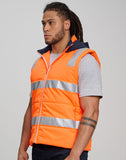Unisex Hi Vis Hooded Puffer Vest SW93