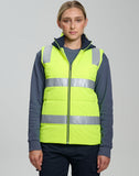 Unisex Hi Vis Hooded Puffer Vest SW93