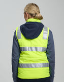 Unisex Hi Vis Hooded Puffer Vest SW93