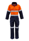 Mens Orange Flame HRC 2 Hoop Taped Spliced Overall ZC525