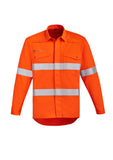 Mens Orange Flame HRC 2 Hoop Taped Open Front Spliced Shirt ZW145
