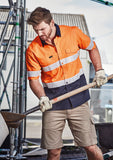 Mens Rugged Cooling Taped Hi Vis Spliced S/S Shirt ZW835