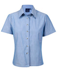 Ladies Wrinkle Free Short Sleeve Chambray Shirts BS05
