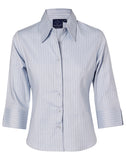 Ladies Pin Stripe 3/4 Sleeve Shirt BS18
