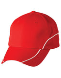 Nylon Ripstop Structured Cap With Polyester Mesh Lining And Contrast Trim. CH21