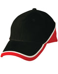 Tri-Colour Heavy Brushed Cotton Structured Cap CH38