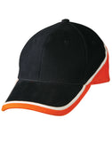 Tri-Colour Heavy Brushed Cotton Structured Cap CH38