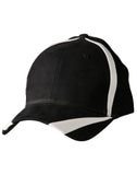 Brushed Cotton Twill Baseball Cap With “X” Contrast Stripe CH81