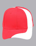Brushed Cotton Twill Baseball Cap With Contrast Stripe Across Peak & Crown CH82