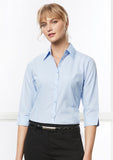 LB8200 - Ladies Micro Check 3/4 Sleeve Shirt Biz Collection