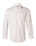 Mens Self Stripe Long Sleeve Shirt. M7100L