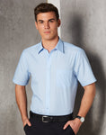 M7221 - Mens Pin Stripe Short Sleeve Shirt Benchmark