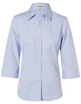 Ladies Fine Chambray 3/4 Sleeve Shirt M8013
