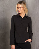 M8020L - Ladies Cotton/Poly Stretch Long Sleeve Shirt Benchmark
