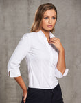 M8020Q - Ladies Cotton/Poly Stretch 3/4 Sleeve Shirt Benchmark
