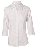 Ladies Cotton/Poly Stretch 3/4 Sleeve Shirt M8020Q