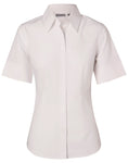 Ladies Cotton/Poly Stretch Short Sleeve Shirt M8020S