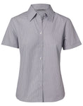Ladies Fine Stripe Short Sleeve Shirt M8211