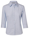 Ladies Fine Stripe 3/4 Sleeve Shirt M8213