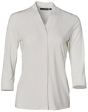 Ladies Isabel Stretch 3/4 Sleeve Knit Top. M8830