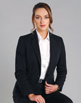 M9201 - Ladies Wool Blend Stretch One Button Cropped Jacket Benchmark
