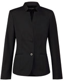 Ladies Wool Blend Stretch Reverse Lapel Jacket M9202