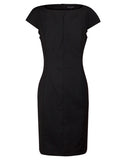 Ladies Wool Blend Stretch Cap Sleeve Dress M9281