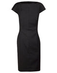Ladies Wool Blend Stretch Cap Sleeve Dress M9281