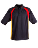 Mens CoolDry Tri-colour Contrast Short Sleeve Polo PS28