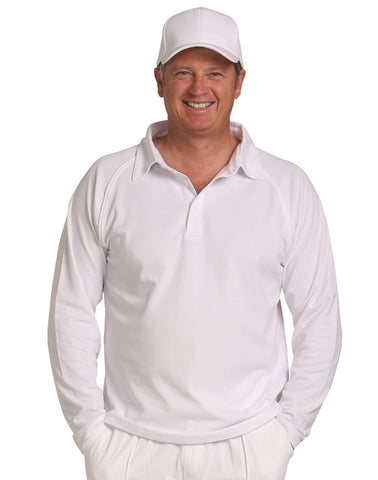 PS29L - Mens TrueDry® Mesh Knit Short Sleeve Cricket Long Sleeve Polo  Winning Spirit