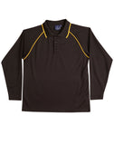 Mens CoolDry Long Sleeve Contrast Colour Polo PS43
