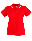 Ladies Poly/Cotton Contrast Pique Short Sleeve Polo PS48A