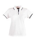 Ladies Poly/Cotton Contrast Pique Short Sleeve Polo PS48A