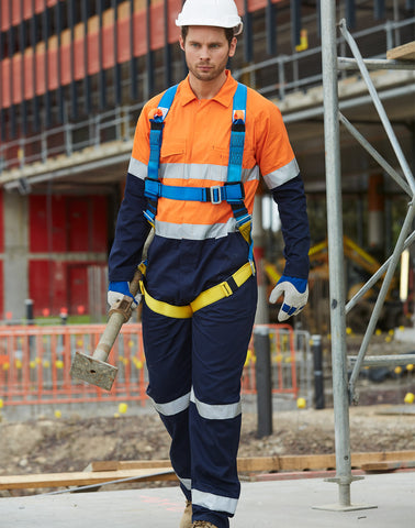 SW207 - Mens Cotton Drill Coverall with 3M Scotchlite Reflective Tapes AIW