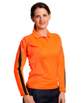 SW34A - Ladies TrueDry® Hi-Vis Long Sleeve Polo with Reflective Piping AIW
