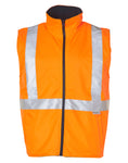 Hi-Vis Reversible Safety Vest With X Pattern 3M Reflective Tapes Shell 100% Polyester Oxford 300 D with PU coating Lining: 290gsm Polar Fleece.Conforms to AS/NZ 4602.1:2011 Class D/N SW37