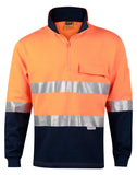 Hi-Vis Two Tone Cotton Fleecy Sweat 3M Reflective Tapes SW48