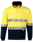 Hi-Vis Two Tone Cotton Fleecy Sweat 3M Reflective Tapes SW48