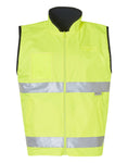 Hi-Vis Reversible Mandarin Collar Safety Vest With 3M Tapes SW49