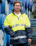 SW50 - Hi-Vis Long Line Safety Jacket With Polar Fleece Lining and 3M Reflective Tapes AIW