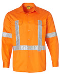 Mens High Visibility Regular Weight Long Sleeve Drill Shirt SW56