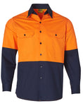 Mens High Visibility Cool-Breeze Cotton Twill Safety Shirt SW58