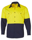Mens High Visibility Cool-Breeze Cotton Twill Safety Shirt SW58
