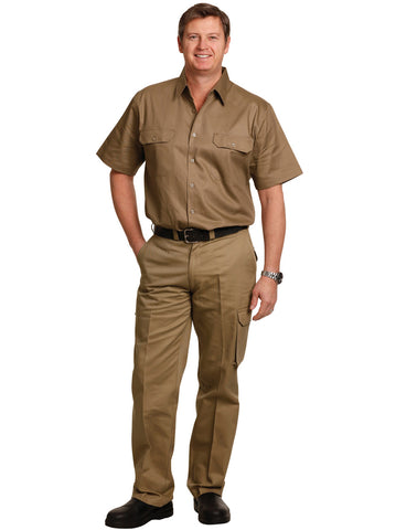 WP07 - Mens Heavy Cotton Pre-shrunk Drill Pants Regular Size AWS